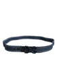 Blue White Cotton DG Logo Metal Buckle Belt