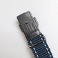 Blue White Cotton DG Logo Metal Buckle Belt