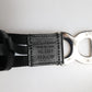 Black Cotton Metal DG Logo Gold Buckle Belt