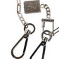 Silver Tone Metal Chain DG Charm Belt Keychain