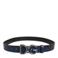 Blue Classic Silver Metal DG Logo Buckle Belt