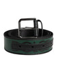 Green Black Polyester DG Logo Buckle Belt