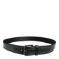 Green Black Polyester DG Logo Buckle Belt