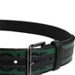Green Black Polyester DG Logo Buckle Belt