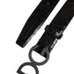 Black Leather Classic Metal DG Buckle Belt
