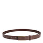 Brown Calf Leather Antique Buckle Belt