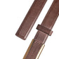 Brown Calf Leather Antique Buckle Belt