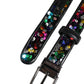 Black Sequin Embellished Metal Buckle Belt