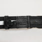 Black Cotton Gold Tone Metal DG Buckle Belt