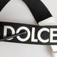 Black White Metal DG Logo Buckle Belt