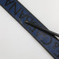Blue Black Polyester Metal Buckle Belt