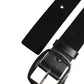 Black Leather Classic Metal Buckle Belt