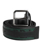 Green Black Polyester DG Logo Buckle Belt