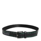 Green Black Polyester DG Logo Buckle Belt