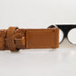 Brown Braided Metal DG Logo Buckle Belt