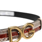Multicolor Exotic Leather DG Logo Buckle Belt