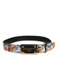 Multicolor Camouflage Metal Logo Buckle Belt