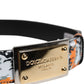 Multicolor Camouflage Metal Logo Buckle Belt