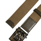 Military Green Nylon Logo Metal Buckle Belt