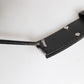 Black Leather Metal Logo Buckle Belt