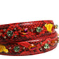 Multicolor Embellished Handbag Accessory Shoulder Strap