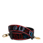 Black Cotton Printed Women Bag Accessory Shoulder Strap