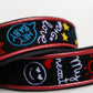 Black Cotton Printed Women Bag Accessory Shoulder Strap