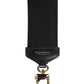 Black Cotton Printed Women Bag Accessory Shoulder Strap