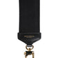 Black Cotton Printed Women Bag Accessory Shoulder Strap