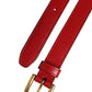 Red Logo Engraved Metal Waist Buckle Belt