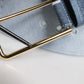 Two Tone Blue Denim Gold Metal Buckle Belt