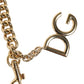 Brown Leopard Gold Brass Chain Accessory Shoulder Strap