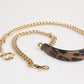 Brown Leopard Gold Brass Chain Accessory Shoulder Strap