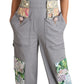 Exquisite Floral Embellished Denim Overalls