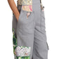 Exquisite Floral Embellished Denim Overalls