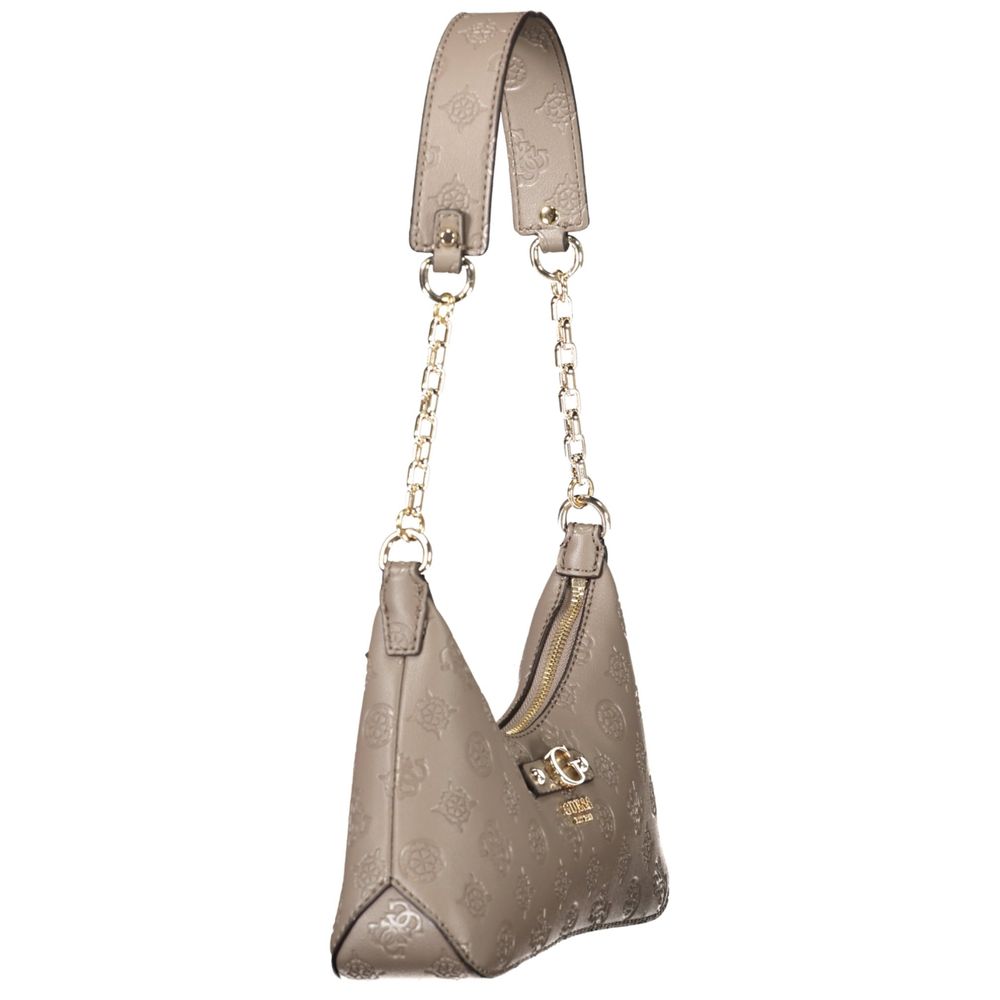 Brown Polyethylene Women Handbag