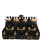 Black Tassel Gold Baroque Crystal Evening Clutch Bag