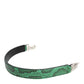 Black Green Exotic Leather Bag Shoulder Strap