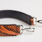 Orange Exotic Leather Bag Shoulder Strap