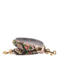 Multicolor Python Embellished Crystal Stud Shoulder Strap
