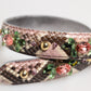 Multicolor Python Embellished Crystal Stud Shoulder Strap