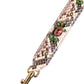 Multicolor Python Embellished Crystal Stud Shoulder Strap