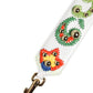 White Calfskin Raffia Embroidered Patchwork Shoulder Strap
