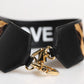 Black Leopard Print Reversible Bag Shoulder Strap
