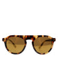 Brown Acetate Round Leopard Print Eyewear Sunglasses