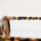 Brown Acetate Round Leopard Print Eyewear Sunglasses