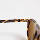Brown Acetate Round Leopard Print Eyewear Sunglasses