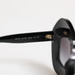 Black White PIED DE POULE Print Oversized Shades Sunglasses