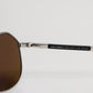 DG2073 Silver Steel Classic Pilot Brown Lens Sunglasses