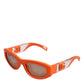 Orange Reborn To Live Oval Frame Logo Eyewear Sunglasses